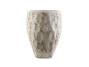 Gray and Brown Honeycomb Style Decorative Roman Dune Ceramic Outdoor Pot 25.8
