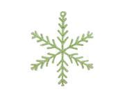8.75 Pastel Dreams Soft Green Glittered Snowflake Christmas Ornament