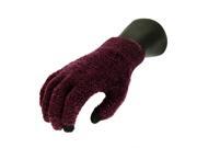Women s Plum Burgundy Aloe Vera Plush Winter Touchscreen Gloves One Size