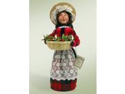 14 Victorian Inspirations Woman Selling Holly Christmas Table Top Decoration