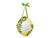 Sugared Fruit Green Velveteen Floral Overlay Mirror Wall Decoration 10