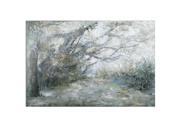 60 Hand Painted Forest Lane During Rainstorm Abstract Stretched Canvas Wall Art