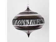 Diva Safari Zebra Print Stripes Black and White Commercial Christmas Onion Ornament 6 160mm