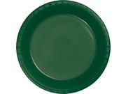 Club Pack of 240 Hunter Green Disposable Plastic Party Banquet Plates 10.25