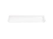 Club Pack of 12 Translucent Clear Rectangular Plastic Party Trays 15.5
