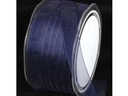 Navy Blue Narrow Organdy Craft Ribbon 16mm x 100 Yards