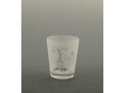 Set of 4 New York Skyline Etched Shot Drinking Glasses 2 ounces