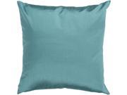 18 Shiny Solid Blue Turquoise Decorative Throw Pillow