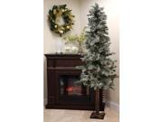 7 Frosted and Glittered Woodland Alpine Artificial Christmas Tree Unlit