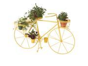 61 Vibrant Sunshine Yellow Outdoor Patio Garden Bicycle with Planter Baskets