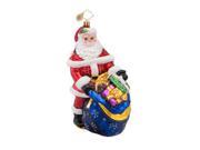 Christopher Radko Glass Wrapped Up Ready to Go Christmas Ornament 1016855