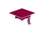 Club Pack of 240 Maroon and White Mini Mortar Board Graduation Cap Cutout Party Decorations 4