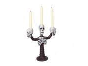 12 Ghoulish Black and White Skeleton Head Halloween Taper Candle Holder