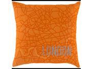 22 Tangerine Orange and Light Gray Show Stopping Decorative Throw Pillow Down Filler
