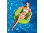 38 Vibrant Lime Green SunSoft Inflatable Swimming Pool Chair Float