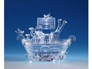 Pack of 2 Icy Crystal Illuminated Religious Noah s Ark Candy Jar 7