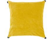 18 Velvet Poms Lemon Yellow Decorative Throw Pillow Down Filler