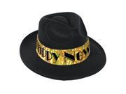 Club Pack of 25 Festive Happy New Years Swingin Gold Fedora Party Favor Hats