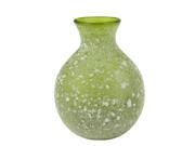 4.25 Botanic Beauty Decorative Green and White Speckled Glass Vase