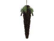 Brown Brilliance Rustic Pine Cone Commercial Sized Christmas Ornament with Berries 16.5