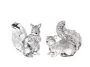 Pack of 8 Icy Crystal Decorative Squirrel Figurines 3.5
