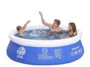 8 x 25 Blue and White Inflatable Above Ground Prompt Set Swimming Pool