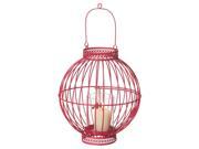 9 Fancy Fair Contemporary Style Deep Pink Hanging Votive Candle Holder Lantern