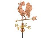 25 Luxury Polished Copper Crowing Rooster Weathervane
