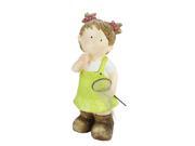 18 Young Girl Gnome with Butterfly Net Spring Outdoor Garden Patio Figure