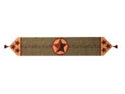 72 Wild West Rustic Country Star Over Paisley Tasseled Decorative Table Runner