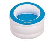 35 White and Cyan Blue Indoor Outdoor Inflatable Easigo Chair