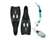 Green Reef Diver Teen Young Adult Pro Scuba or Snorkeling Swimming Pool Set Small