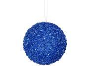 3ct Cobalt Blue Sequin and Glitter Drenched Christmas Ball Ornaments 4.75 120mm