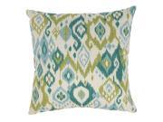 Gunnison Teal Blue and Green Dyed Indonesian Cotton Floor Pillow 23 x 23