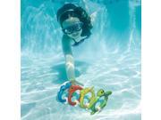 Set of 4 Aqua Fun Animal Rings Multi colored Swimming Pool Dive Rings 6.5