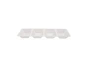 Club Pack of 12 White 4 Compartment Plastic Tray 16