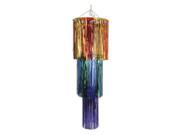 Pack of 6 Shimmering 3 Tier Multi Color Metallic Chandelier Hanging Party Decorations 4