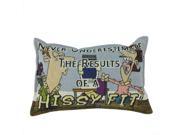 12 Colorful Hissy Fit Decorative Novelty Tapestry Throw Pillow