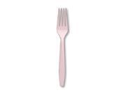 Club Pack of 600 Classic Baby Pink Premium Heavy Duty Plastic Party Forks