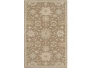 4 x 6 Classical Caesar Beige and Brown Hand Tufted Wool Area Throw Rug