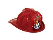 Club Pack of 48 Red Junior Firefighter Hat with Dalmatian Shield Costume Accessories