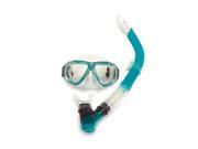 Teal Green Newport Silicone Pro Teen or Adult Scuba Mask and Snorkel Dive Set