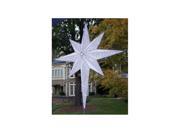 48 LED Lighted White and Silver Moravian Star Commercial Christmas Tree Topper Decoration