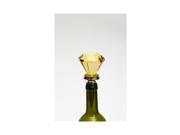 6.5 Amber Yellow Glass Door Knob Wine Bottle Stopper