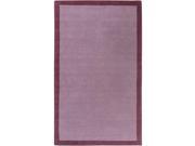 2 x 3 Closed Inn Eggplant and Mauve Purple Hand Loomed and Carved Wool Area Throw Rug