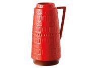 Pack of 2 Burnt Orange Ceramic Tribal Pattern Decorative Vases with Handle 10