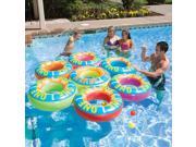 76 Multi Color Inflatable Ring A Ding Ding Island Lucky 7 Inner Tube Swimming Pool Game Float