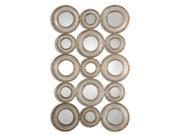 49 Della Robbia Multiple Round Wall Mirror Wall Art with Metal Circle Frames