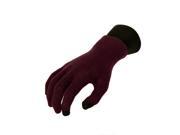 Unisex Plum Burgundy Knit Winter Magic Touchscreen Gloves One Size