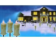 Set of 3 Pre Lit Flicker Flame C7 Candle Christmas Pathway Markers